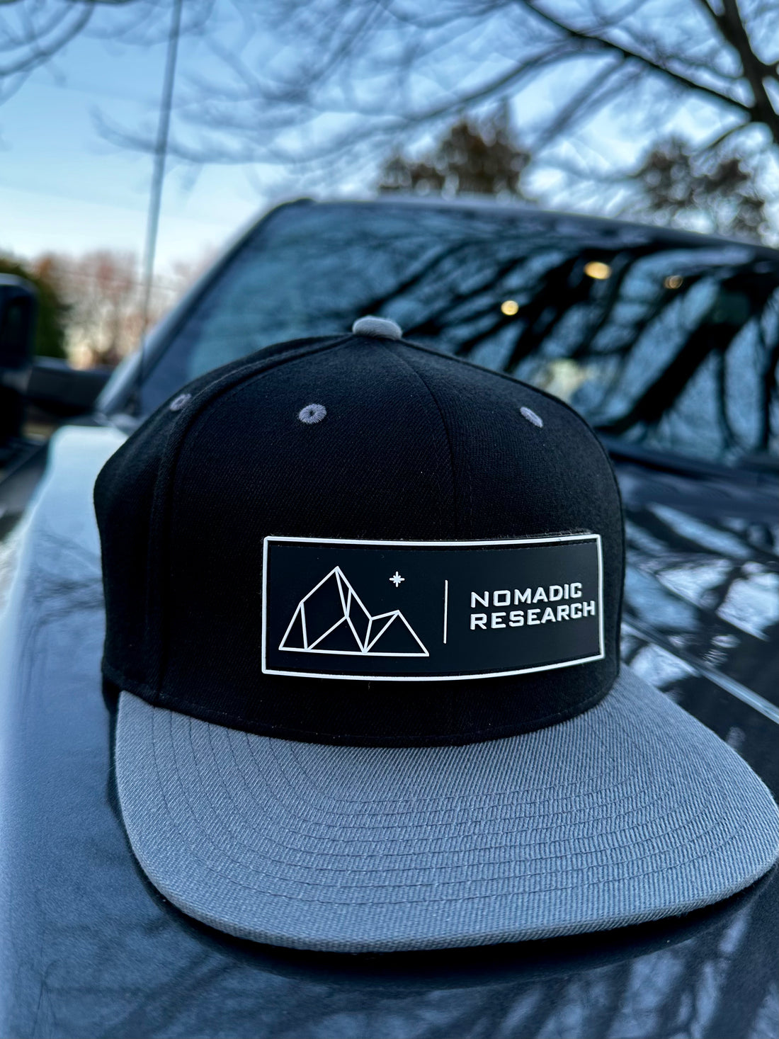 Wool blend, PVC Patch Mountain and Star, FlexFit Hat.