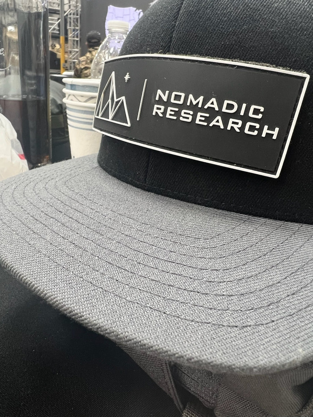 Mountain & Star Hat, black with white patch