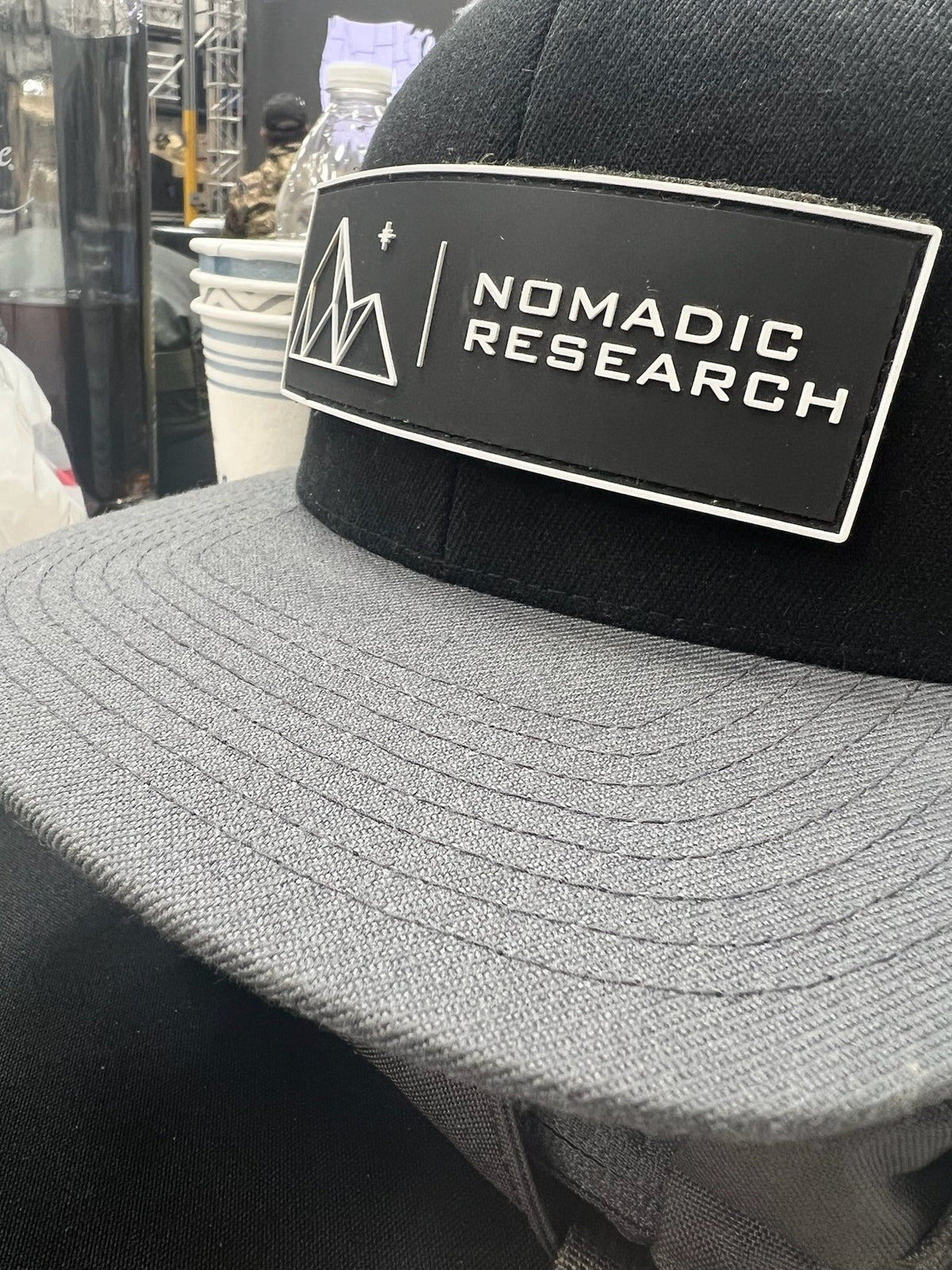 Mountain & Star Hat, black with white patch